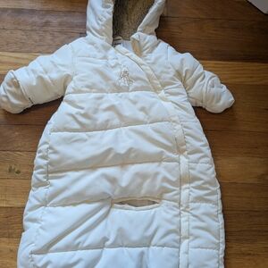 🤩$5 WHEN BUBDLED🤩 Carter's Cream Hooded Snow Suit